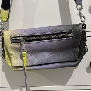 Aimee Kestenberg Black and Gray Crossbody Bag with Adjustable Strap